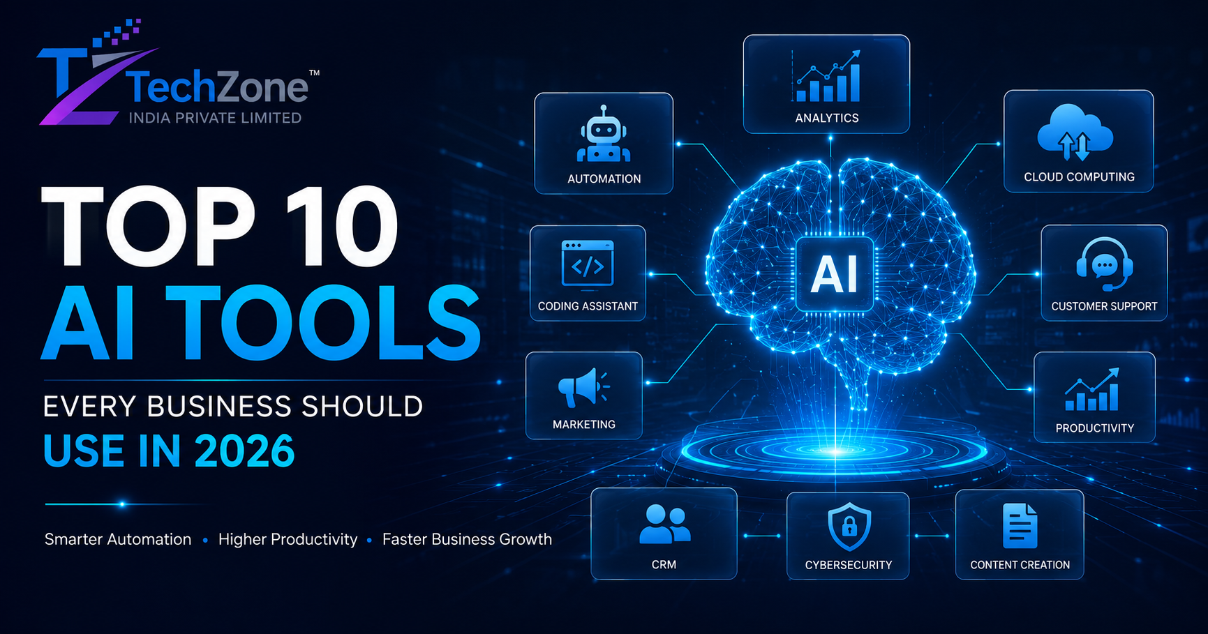 Top 10 AI Tools Every Business Should Use in 2026